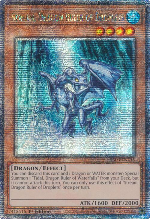 Stream, Dragon Ruler of Droplets (Quarter Century Secret Rare) [RA03-EN255] Quarter Century Secret Rare | Exor Games Truro