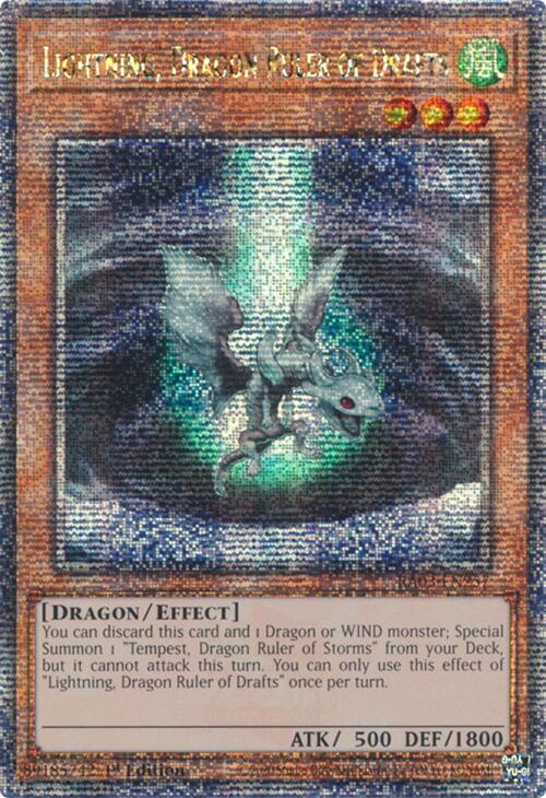 Lightning, Dragon Ruler of Drafts (Quarter Century Secret Rare) [RA03-EN257] Quarter Century Secret Rare | Exor Games Truro