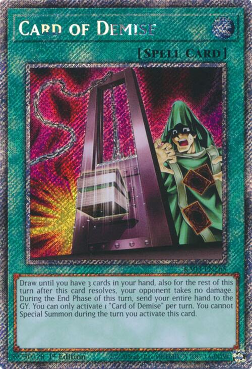 Card of Demise (Platinum Secret Rare) [RA03-EN265] Platinum Secret Rare | Exor Games Truro