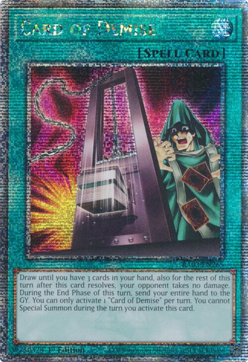 Card of Demise (Quarter Century Secret Rare) [RA03-EN265] Quarter Century Secret Rare | Exor Games Truro