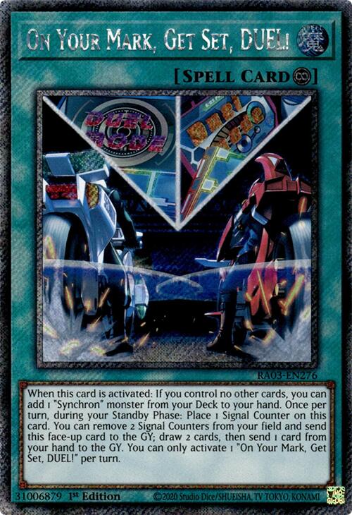 On Your Mark, Get Set, DUEL! (Platinum Secret Rare) [RA03-EN276] Platinum Secret Rare | Exor Games Truro