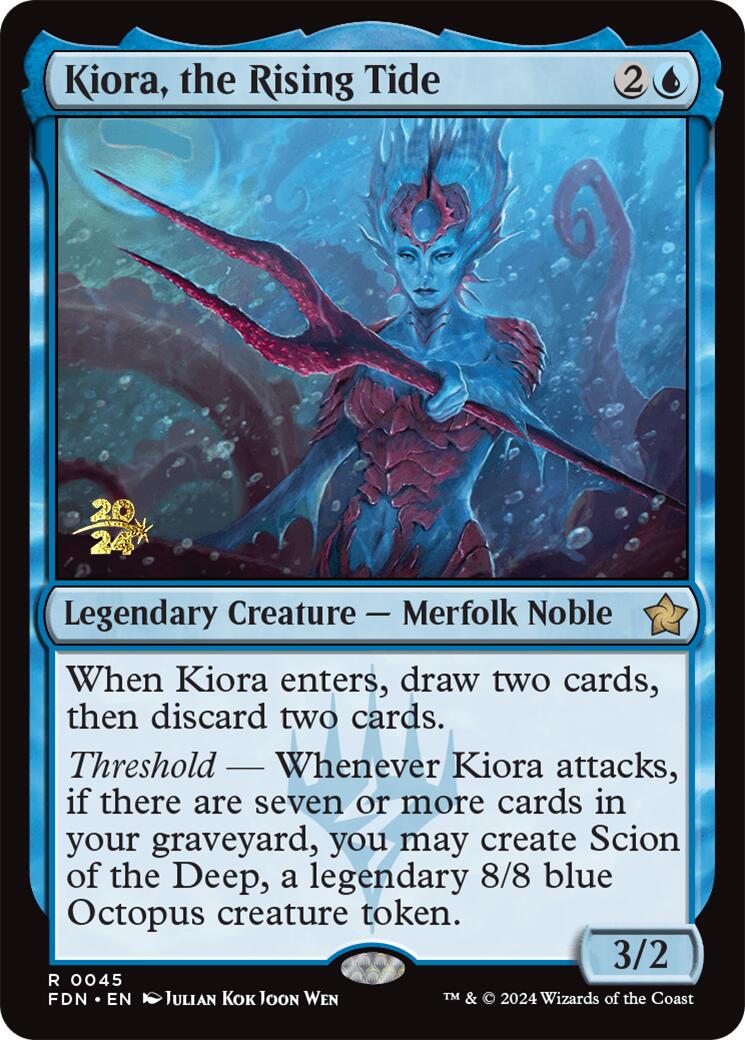 Kiora, the Rising Tide [Foundations Prerelease Promos] | Exor Games Truro