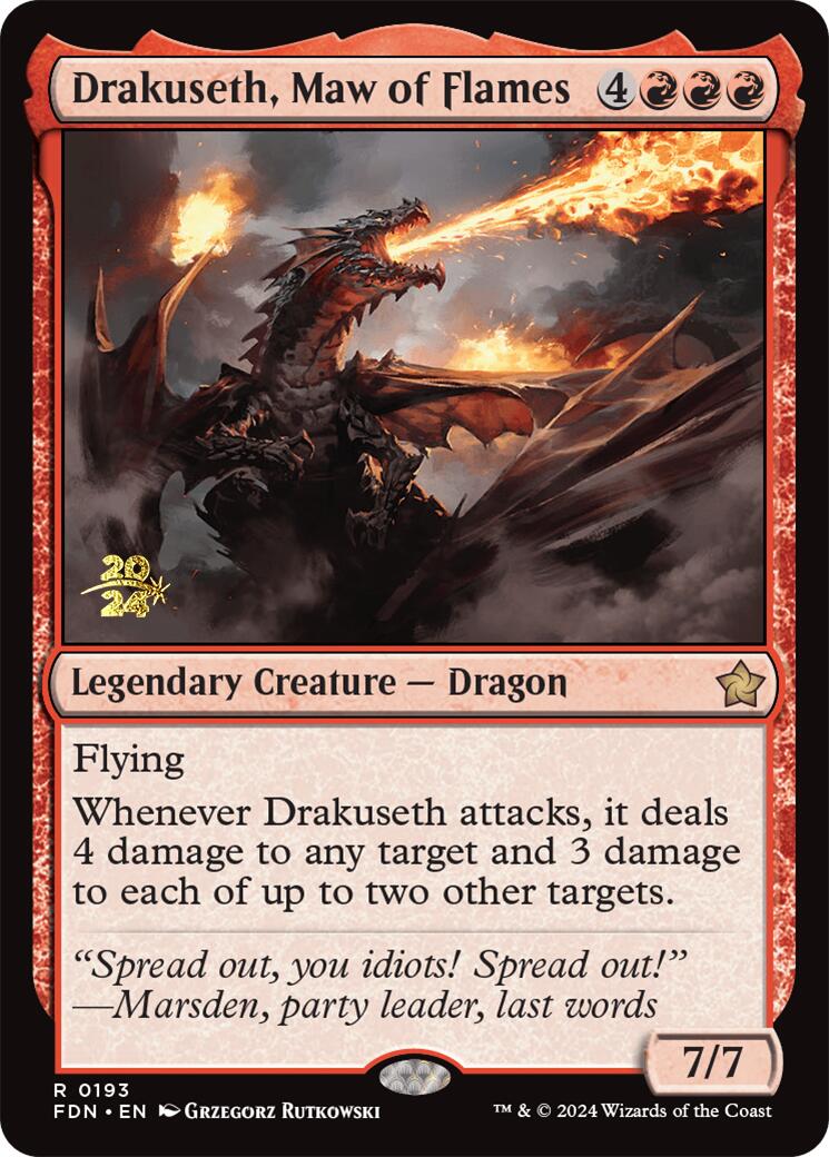 Drakuseth, Maw of Flames [Foundations Prerelease Promos] | Exor Games Truro