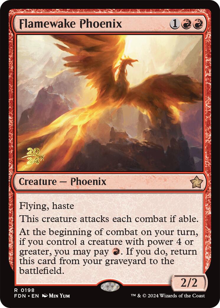 Flamewake Phoenix [Foundations Prerelease Promos] | Exor Games Truro