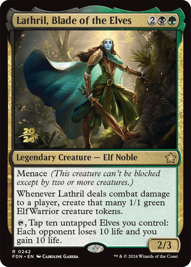 Lathril, Blade of the Elves [Foundations Prerelease Promos] | Exor Games Truro