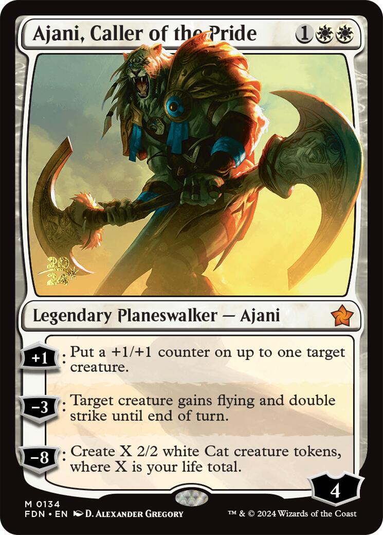 Ajani, Caller of the Pride [Foundations Prerelease Promos] | Exor Games Truro