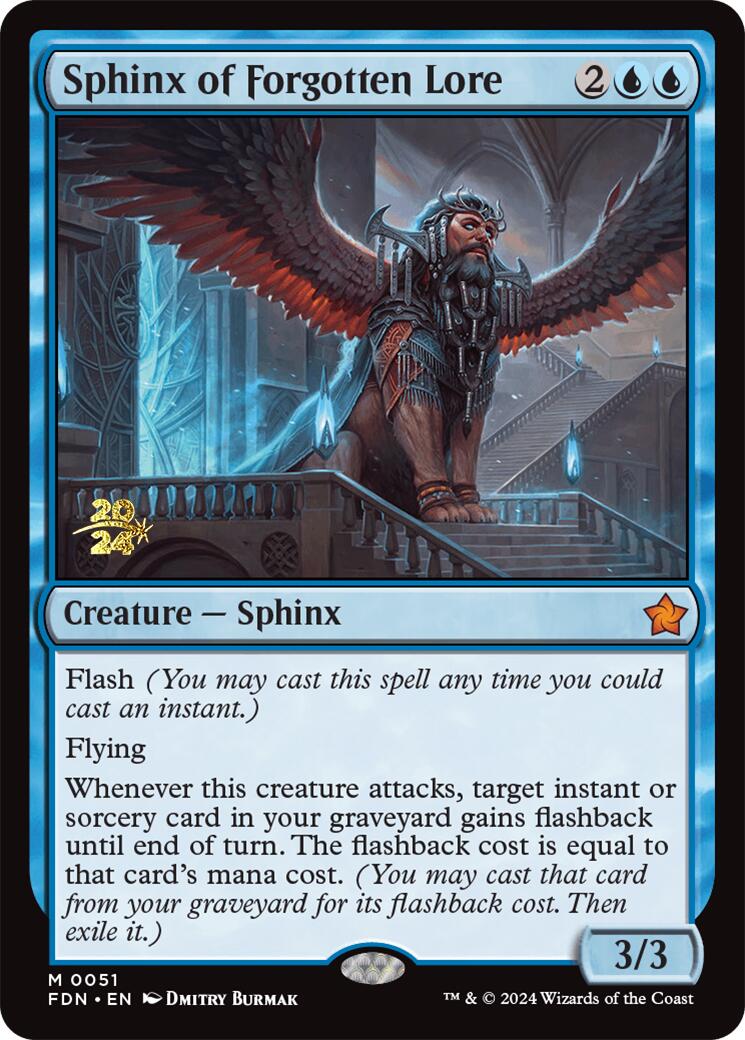 Sphinx of Forgotten Lore [Foundations Prerelease Promos] | Exor Games Truro