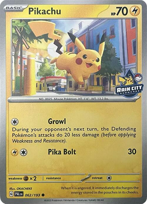 Pikachu (062/193) (Rain City Showcase) [Miscellaneous Cards] | Exor Games Truro