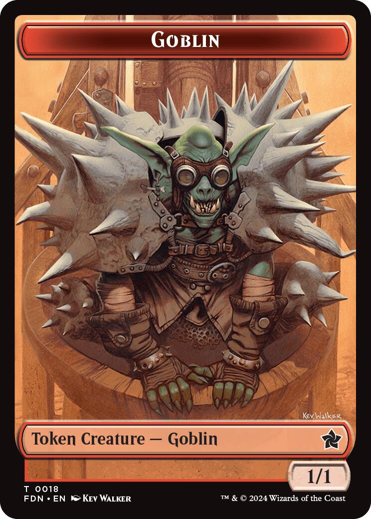 Drake // Goblin Doubled-Sided Token [Foundations Tokens] | Exor Games Truro