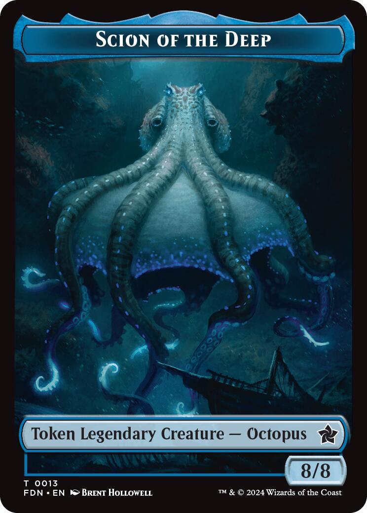 Scion of the Deep // Koma's Coil Doubled-Sided Token [Foundations Tokens] | Exor Games Truro