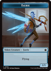 Faerie // Fish Doubled-Sided Token [Foundations Tokens] | Exor Games Truro