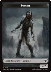 Zombie // Insect Doubled-Sided Token [Foundations Tokens] | Exor Games Truro