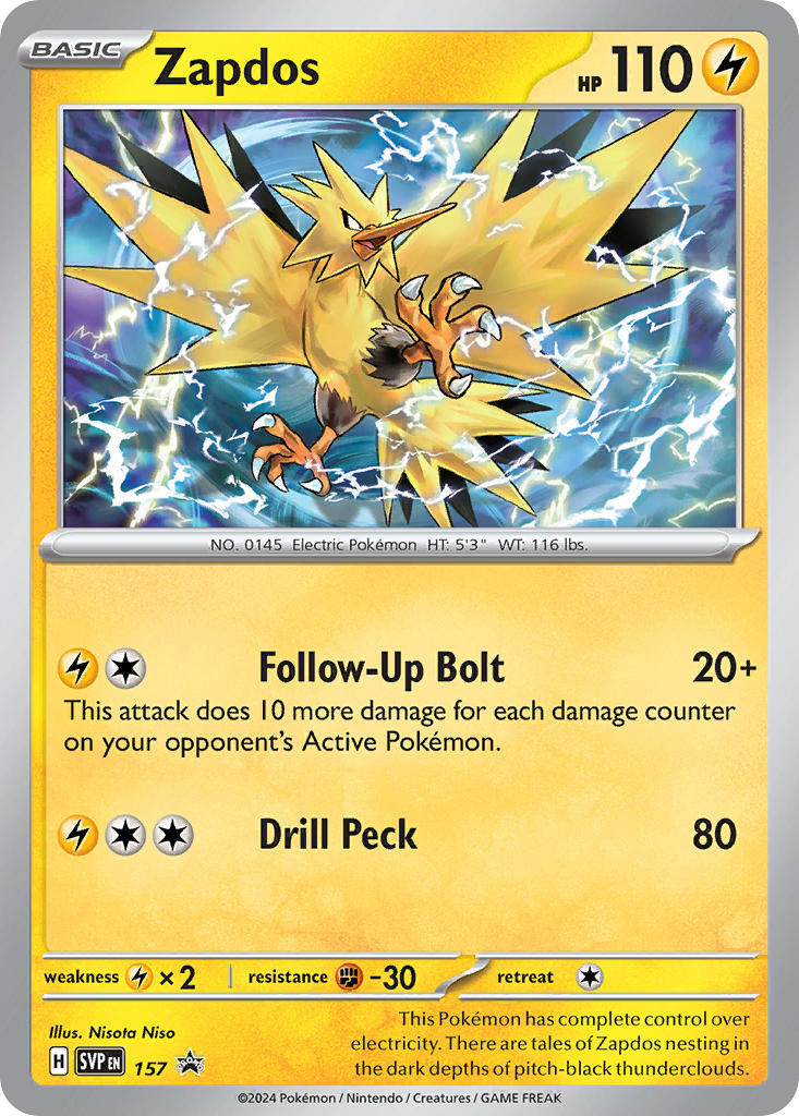 Zapdos (157) [Scarlet & Violet: Black Star Promos] | Exor Games Truro