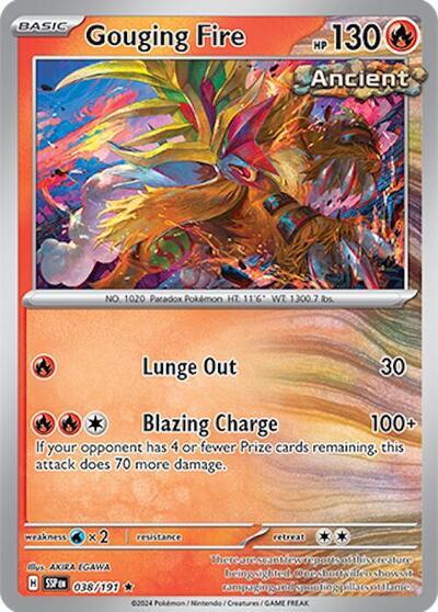 Gouging Fire (038/191) (Deck Exclusives) [Scarlet & Violet: Surging Sparks] | Exor Games Truro