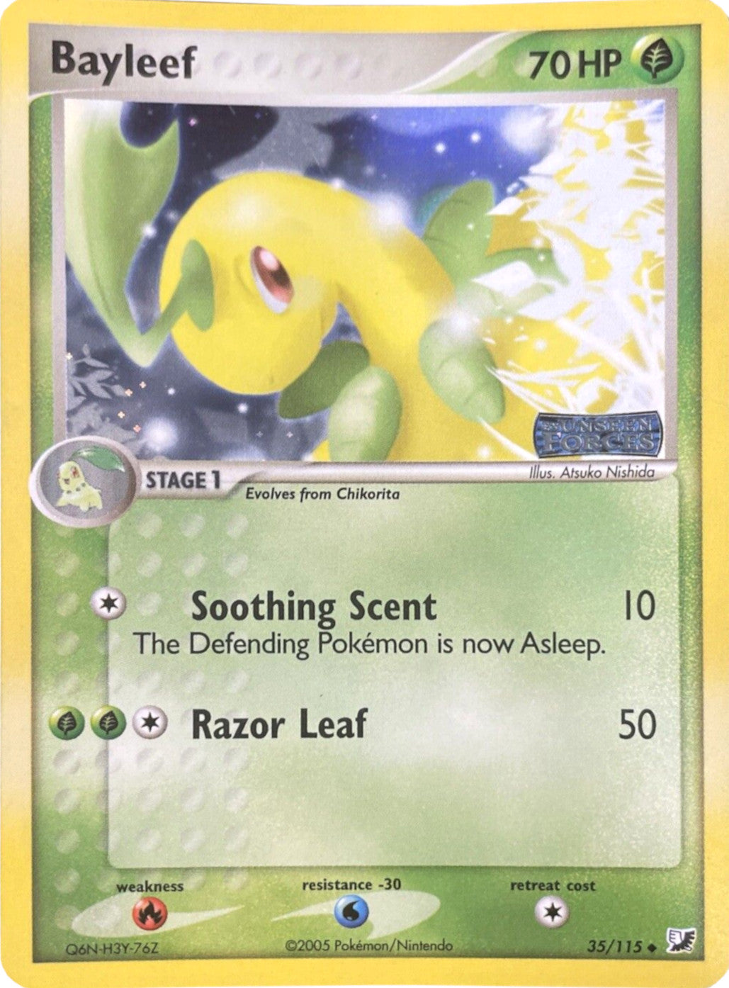 Bayleef (35/115) (Stamped) [EX: Unseen Forces] | Exor Games Truro