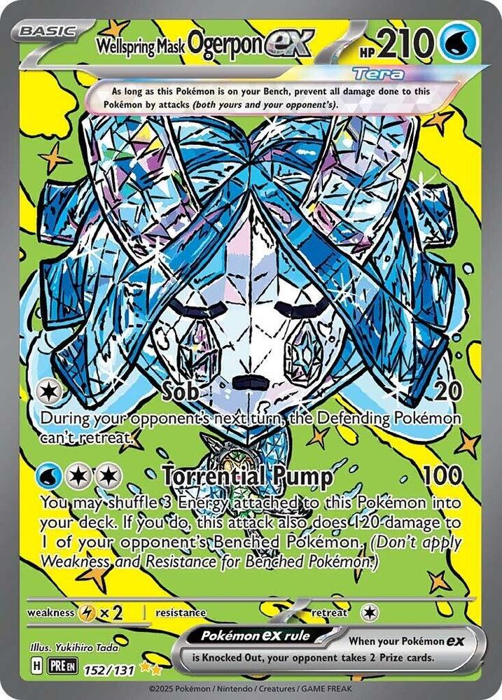 Wellspring Mask Ogerpon ex (152/131) [Scarlet & Violet: Prismatic Evolutions] | Exor Games Truro