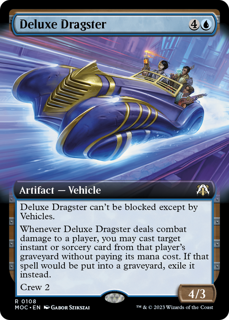 Deluxe Dragster (Extended Art) [March of the Machine Commander] | Exor Games Truro