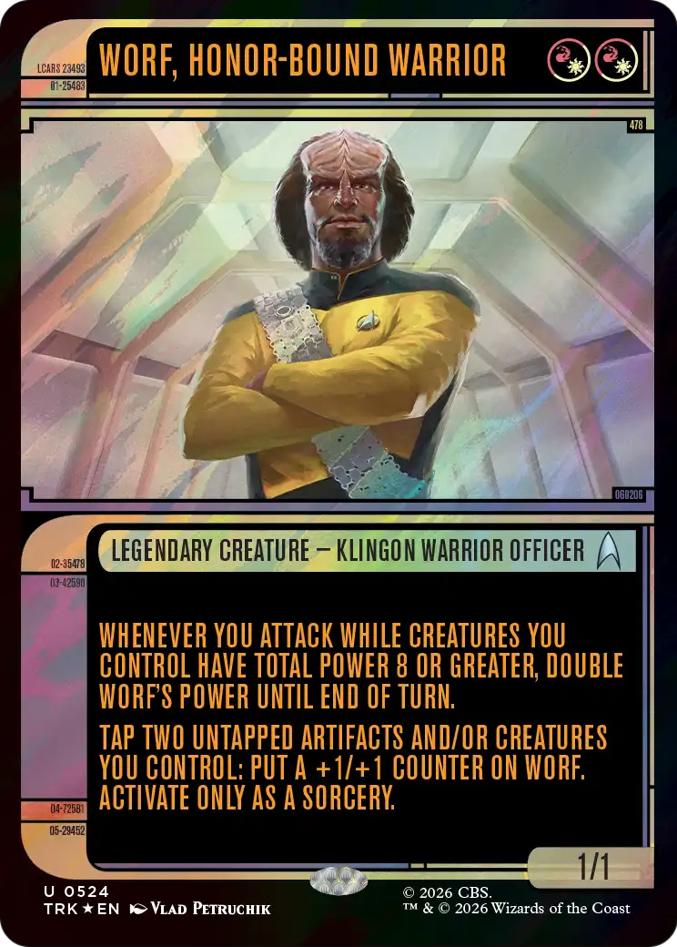 Worf, Honor-Bound Warrior (Showcase) (0524) (Surge Foil) [Star Trek] | Exor Games Truro