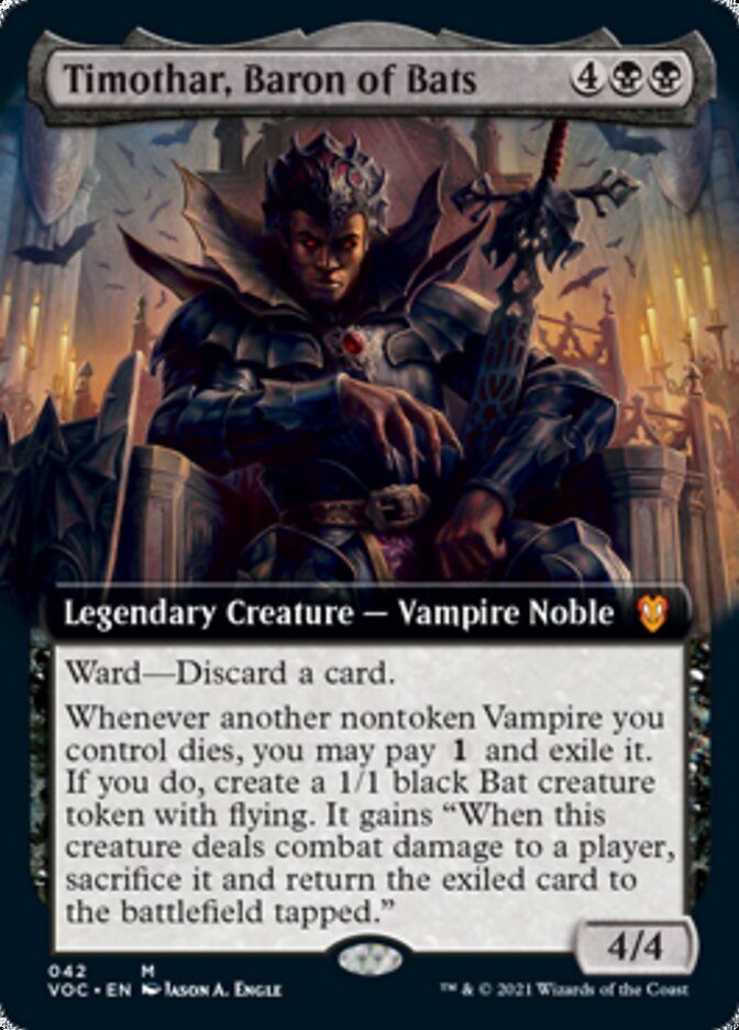 Timothar, Baron of Bats (Extended Art) [Innistrad: Crimson Vow Commander] | Exor Games Truro