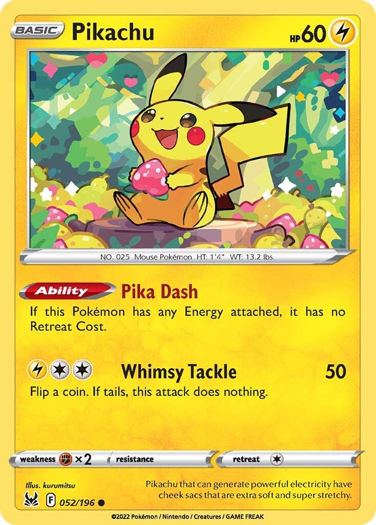Pikachu (052/196) [Sword & Shield: Lost Origin] | Exor Games Truro