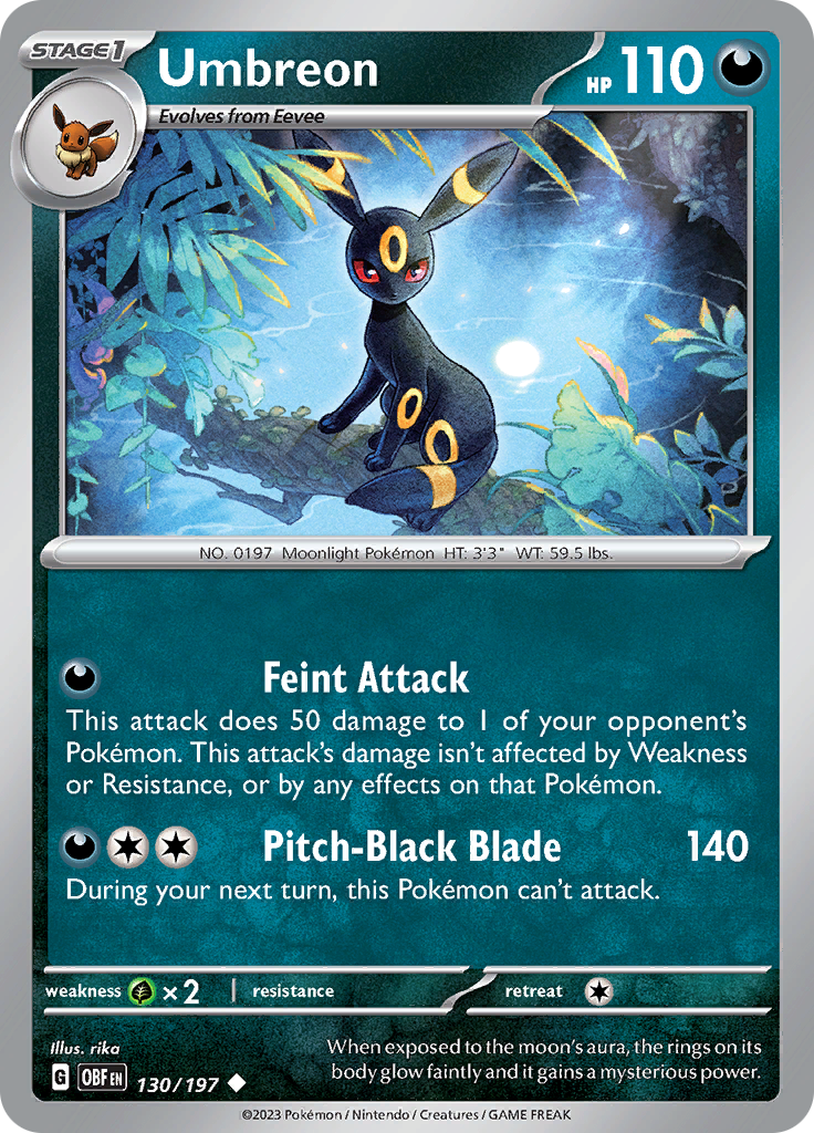 Umbreon (130/197) [Scarlet & Violet: Obsidian Flames] | Exor Games Truro