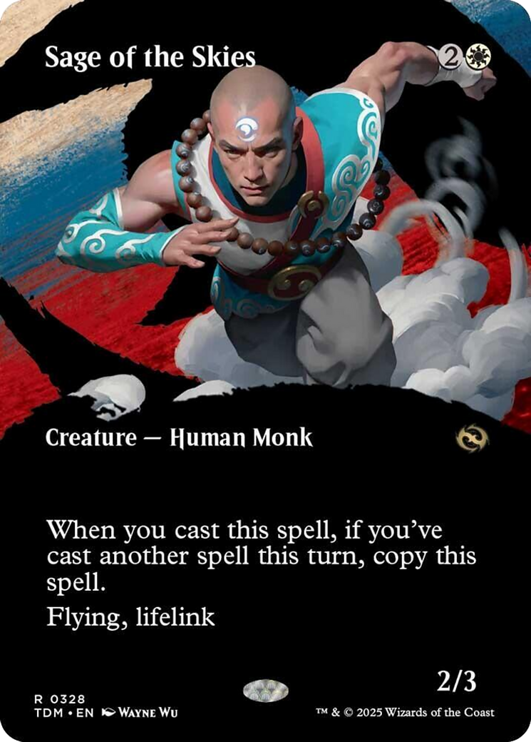 Sage of the Skies (Borderless) [Tarkir: Dragonstorm] | Exor Games Truro