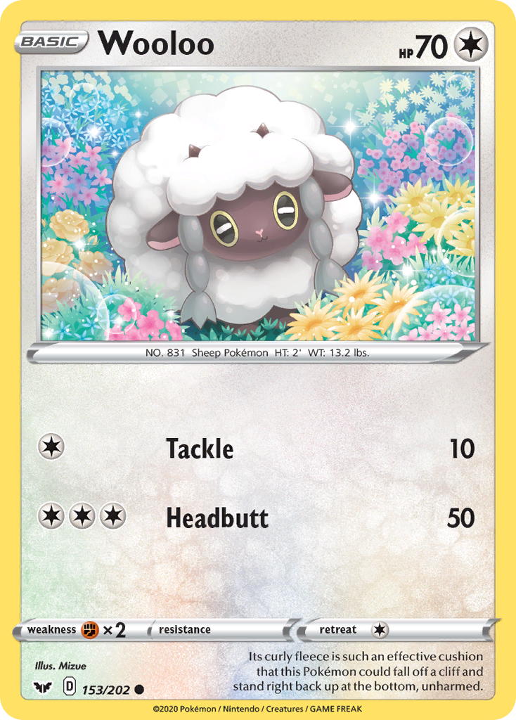 Wooloo (153/202) [Sword & Shield: Base Set] | Exor Games Truro