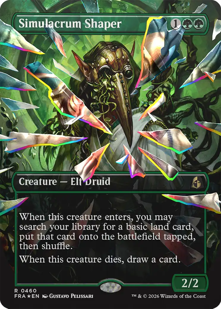 Simulacrum Shaper (Borderless) (Facet Foil) [Reality Fracture] | Exor Games Truro