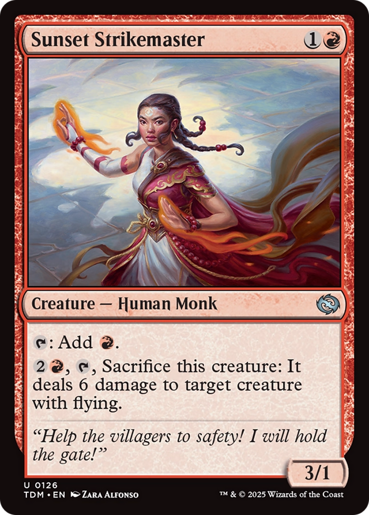Sunset Strikemaster [Tarkir: Dragonstorm] | Exor Games Truro