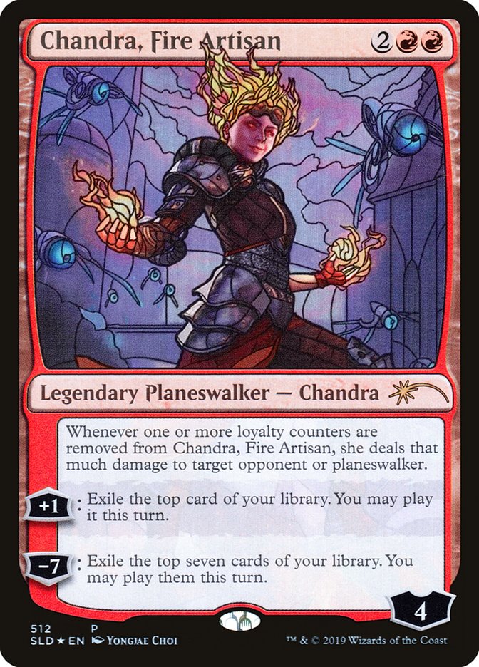 Chandra, Fire Artisan (Stained Glass) [Secret Lair Drop Promos] | Exor Games Truro