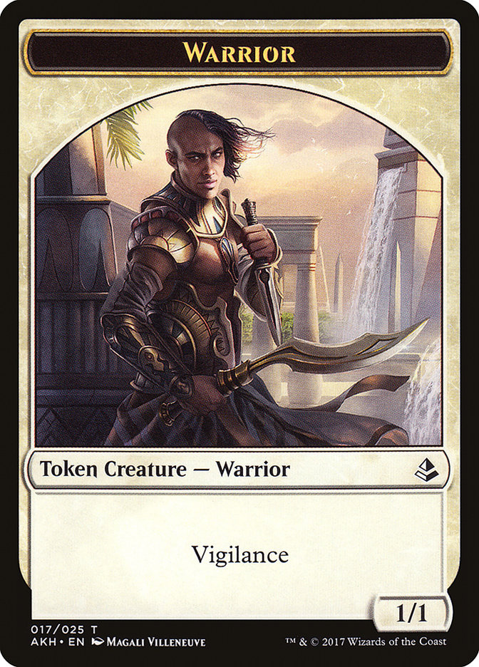 Glyph Keeper // Warrior Double-Sided Token [Amonkhet Tokens] | Exor Games Truro