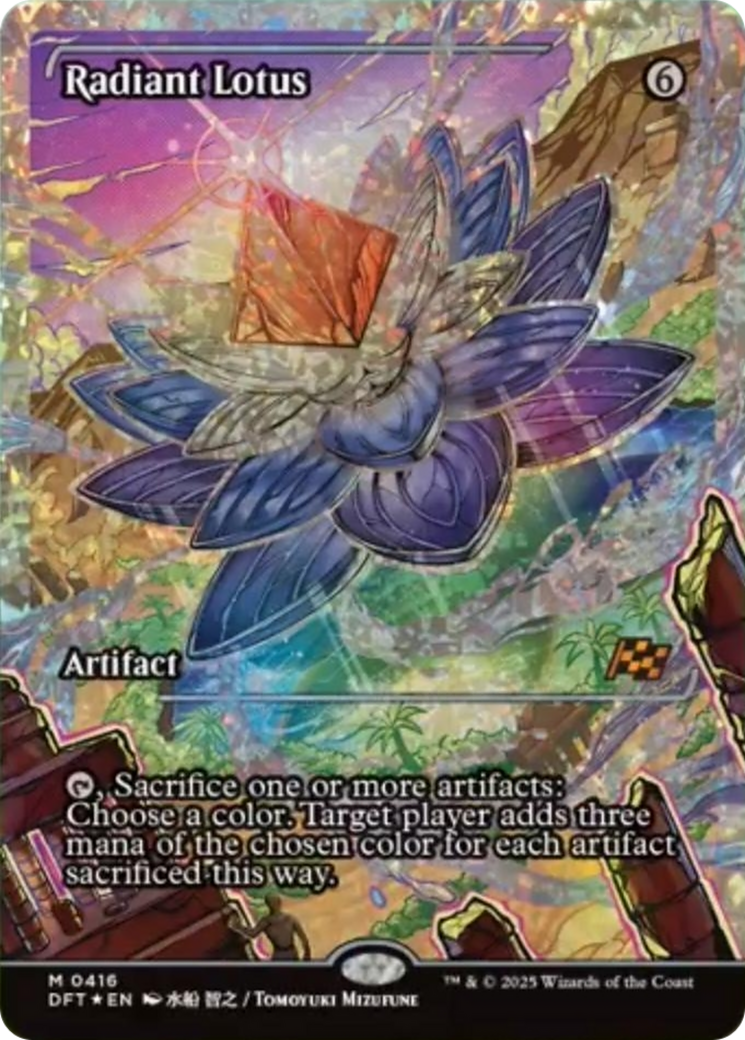 Radiant Lotus (Showcase) (Fracture Foil) [Aetherdrift] | Exor Games Truro