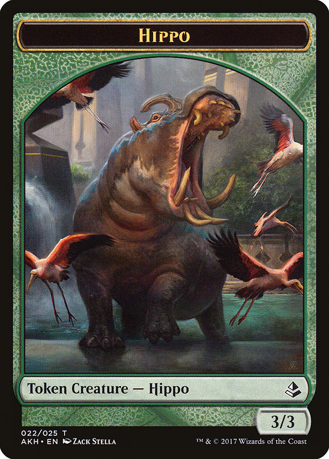 Aven Wind Guide // Hippo Double-Sided Token [Amonkhet Tokens] | Exor Games Truro