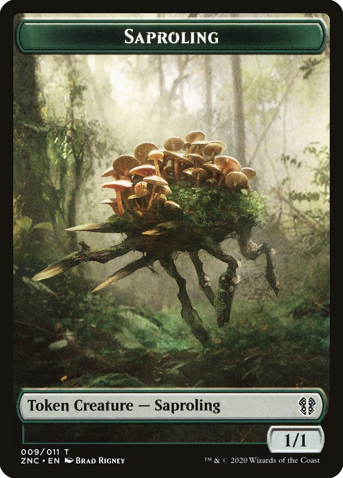 Beast // Saproling Double-Sided Token [Zendikar Rising Commander Tokens] | Exor Games Truro