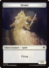 Goblin // Spirit Double-Sided Token [Reality Fracture Commander Tokens] | Exor Games Truro