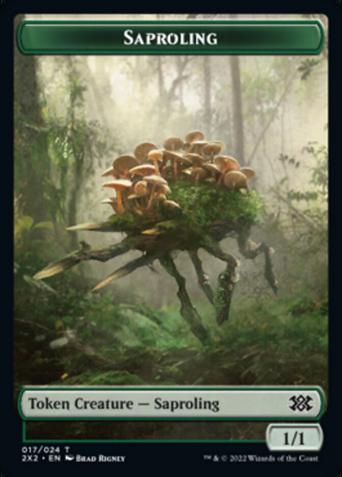 Saproling // Spirit (008) Double-Sided Token [Double Masters 2022 Tokens] | Exor Games Truro