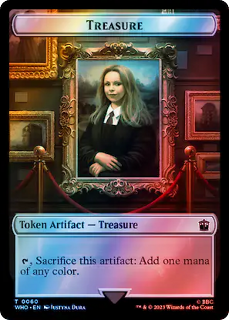 Alien Rhino // Treasure (0060) Double-Sided Token (Surge Foil) [Doctor Who Tokens] | Exor Games Truro