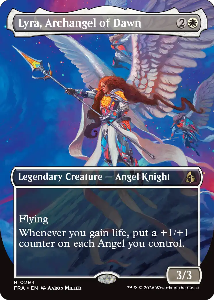 Lyra, Archangel of Dawn (Borderless) [Reality Fracture] | Exor Games Truro