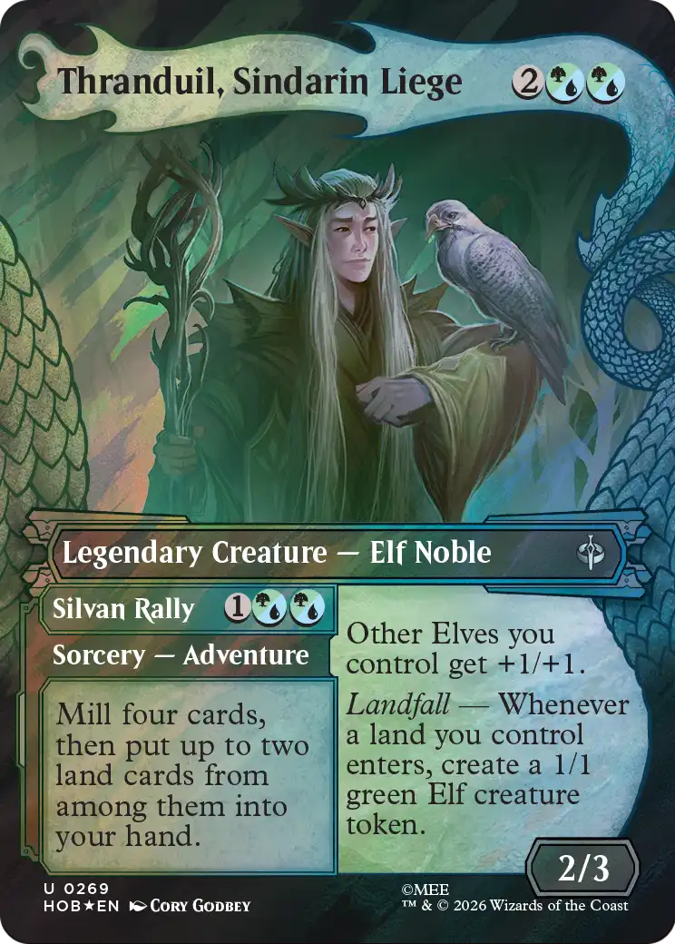 Thranduil, Sindarin Liege (Showcase) (Surge Foil) [The Hobbit] | Exor Games Truro