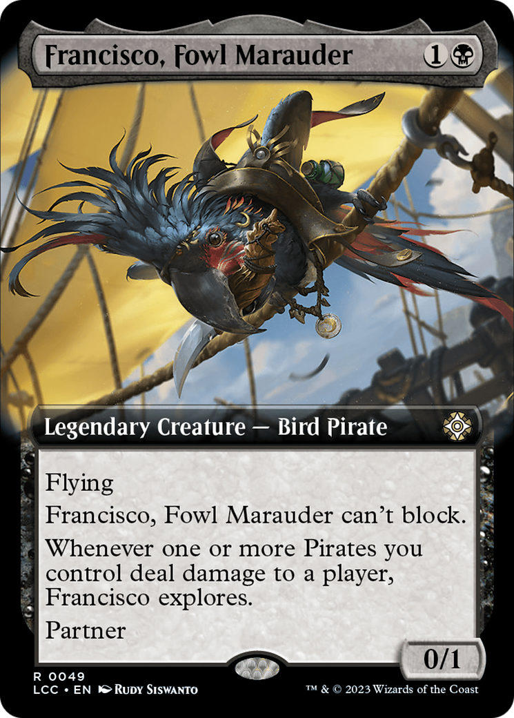 Francisco, Fowl Marauder (Extended Art) [The Lost Caverns of Ixalan Commander] | Exor Games Truro