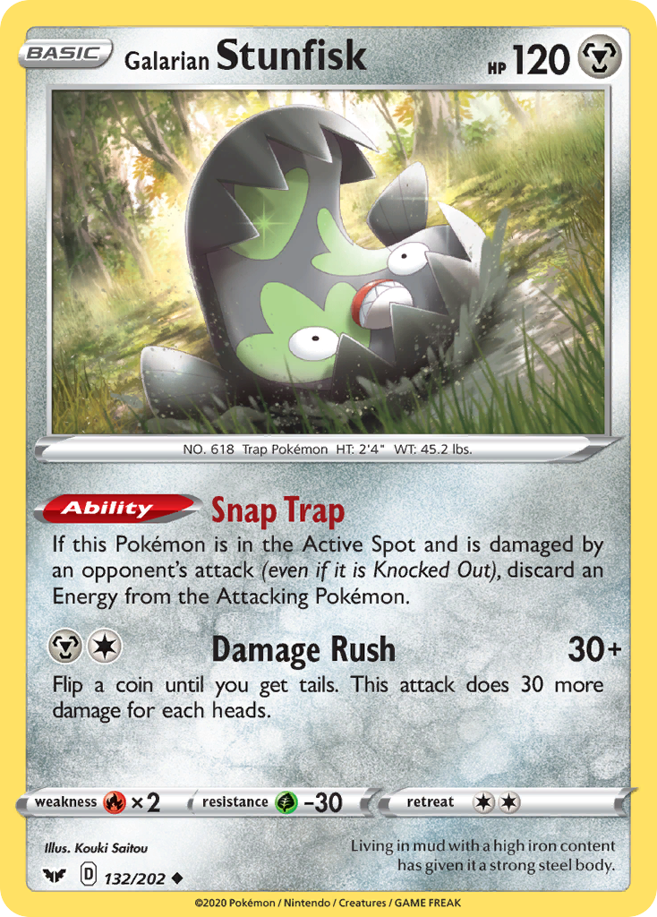 Galarian Stunfisk (132/202) [Sword & Shield: Base Set] | Exor Games Truro