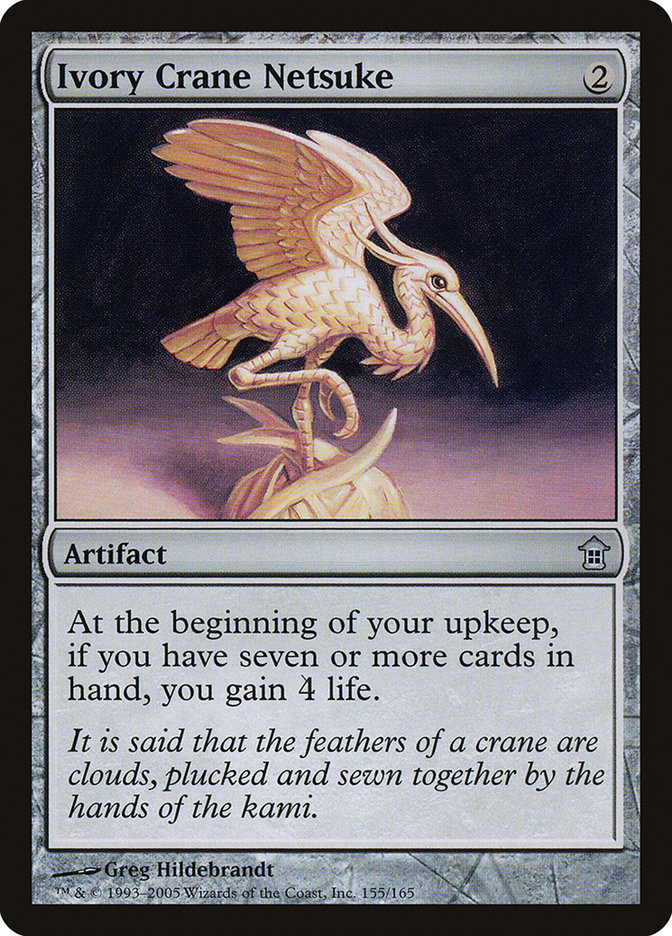 Ivory Crane Netsuke [Saviors of Kamigawa] | Exor Games Truro