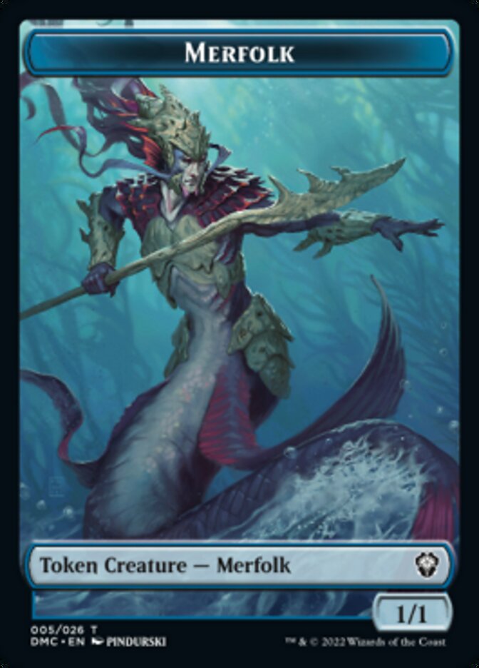 Saproling // Merfolk Double-Sided Token [Dominaria United Tokens] | Exor Games Truro