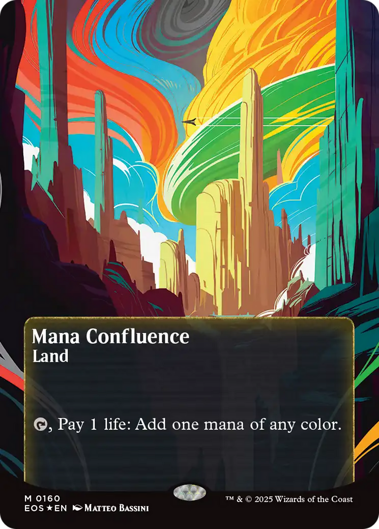 Mana Confluence (0160) (Borderless) (Galaxy Foil) [Edge of Eternities: Stellar Sights] | Exor Games Truro