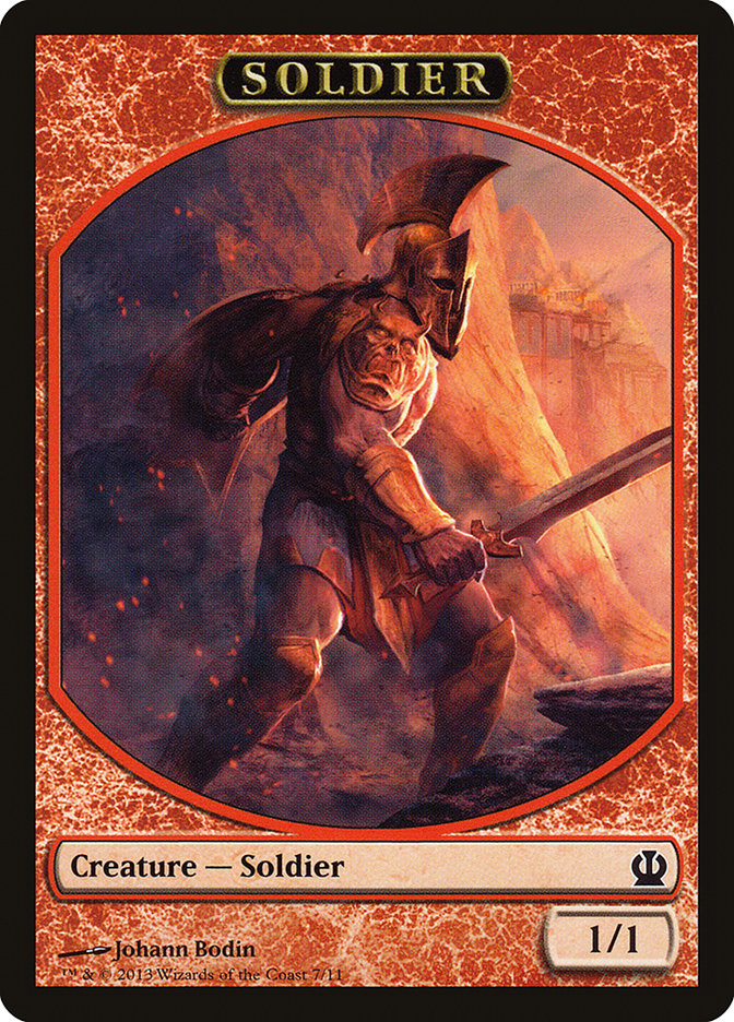 Soldier Token (7/11) [Theros Tokens] | Exor Games Truro