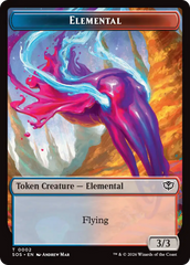 Elemental (0002) // Treasure Double-Sided Token [Secrets of Strixhaven Tokens] | Exor Games Truro