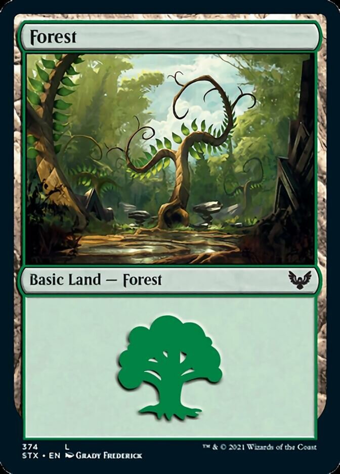 Forest (374) [Strixhaven: School of Mages] | Exor Games Truro