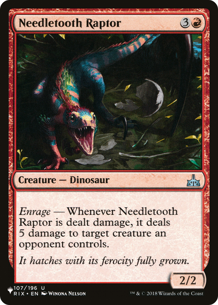 Needletooth Raptor [The List Reprints] | Exor Games Truro