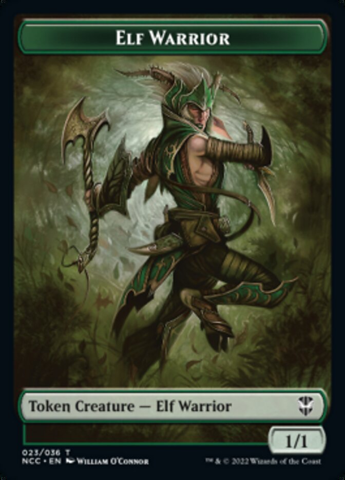 Elf Warrior // Wurm Double-Sided Token [Streets of New Capenna Commander Tokens] | Exor Games Truro