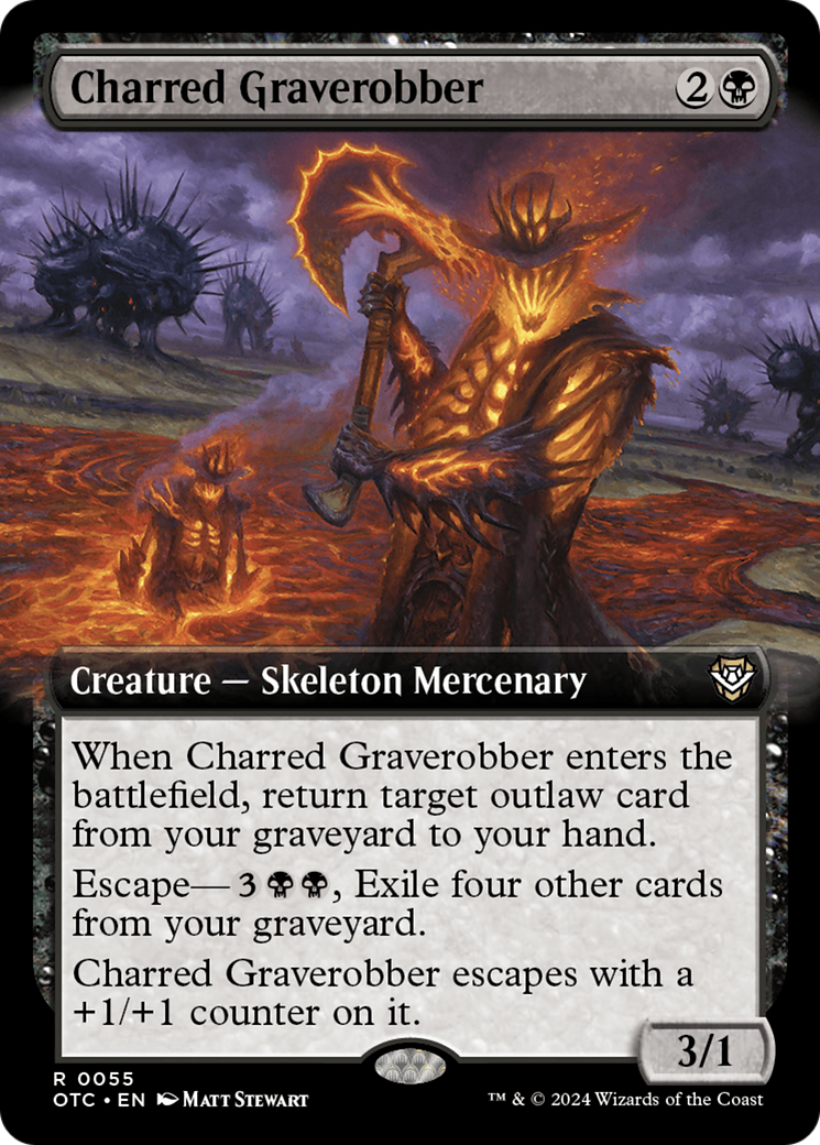 Charred Graverobber (Extended Art) [Outlaws of Thunder Junction Commander] | Exor Games Truro